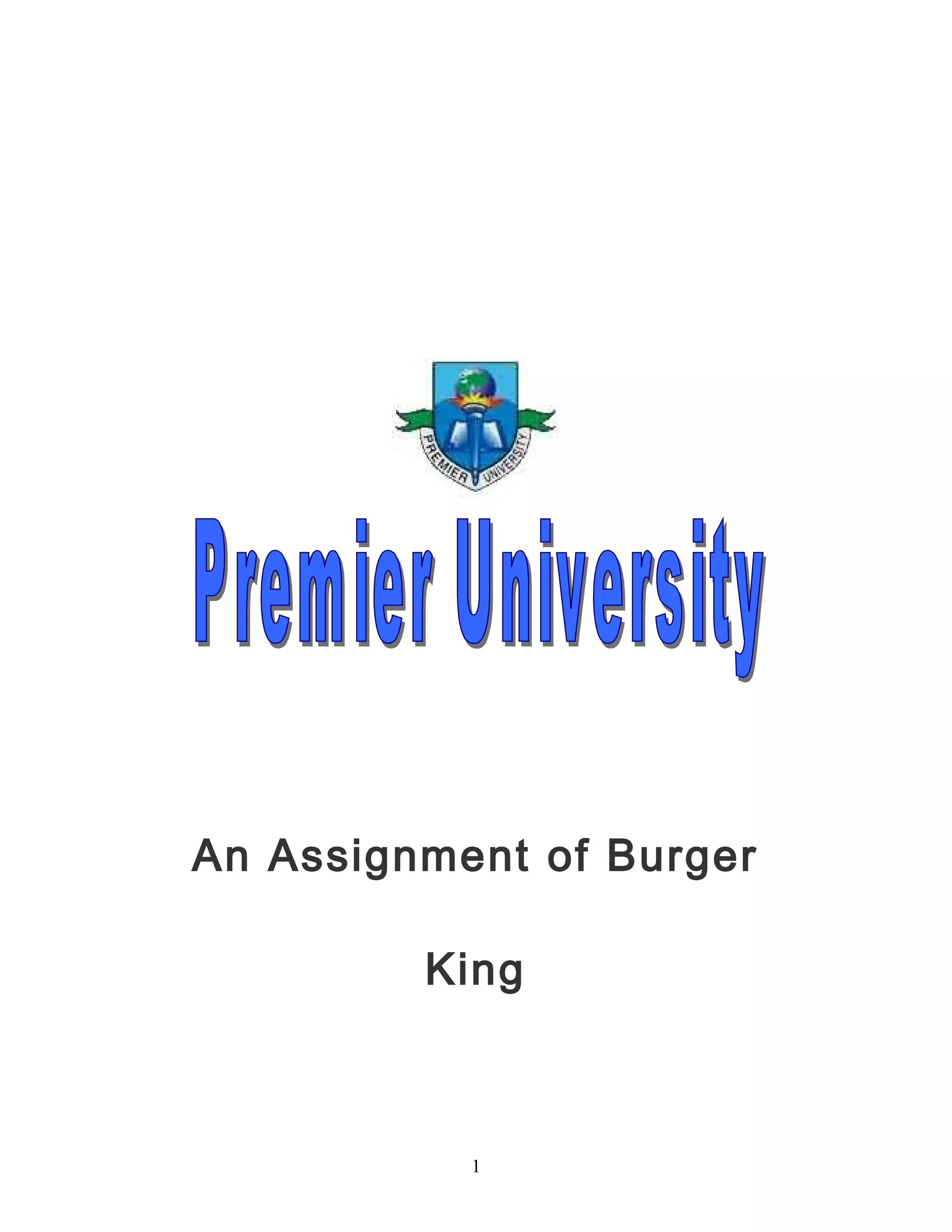 Case study burger king PDF