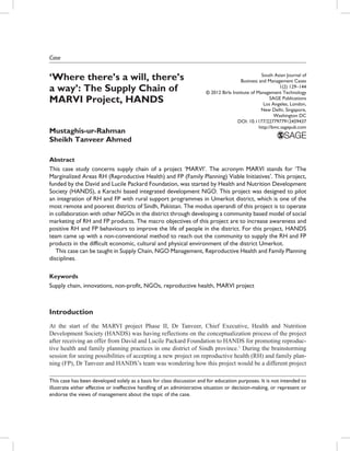 Case study on ngo_management by dr.shaikh tanveer ahmed | PDF