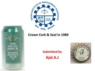 Crown Cork & Seal in 1989
Submitted by
Ajal.A.J
 