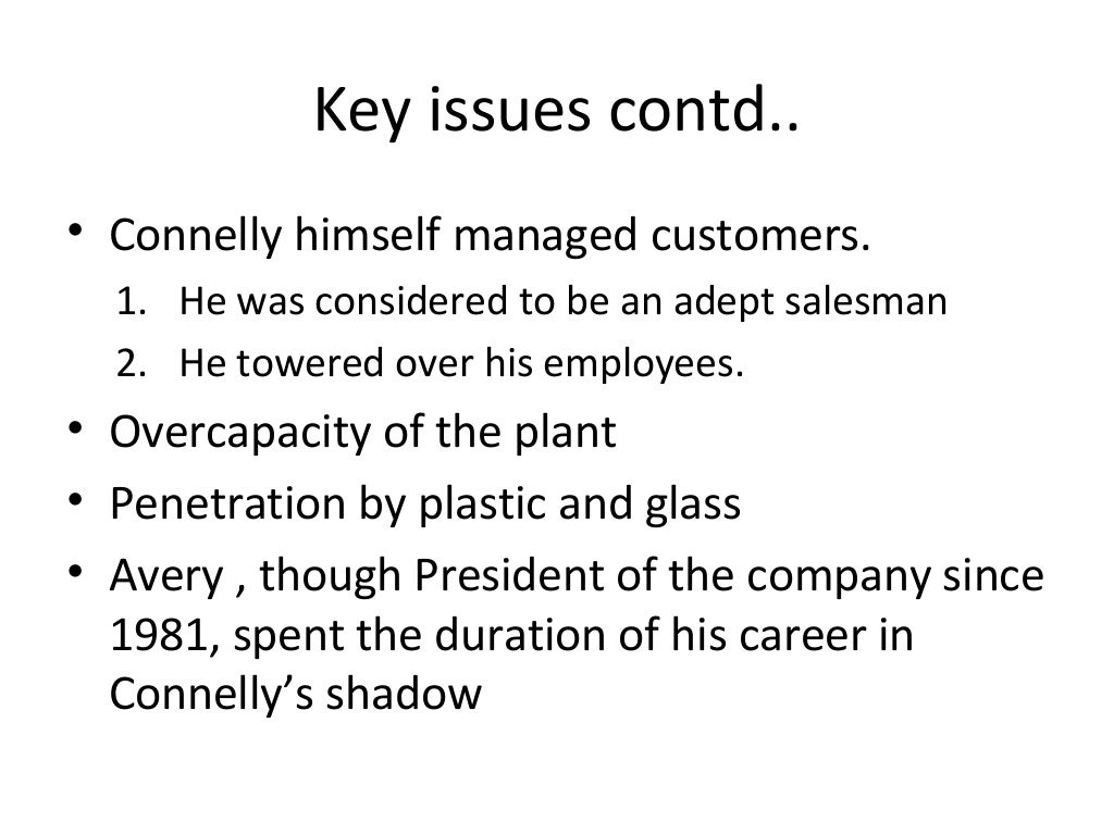 Crown Cork & Seal in 1989 Case study