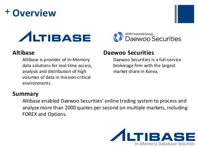 Trading system database