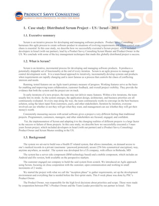 Case Study - Distributed Scrum Development V2 | PDF