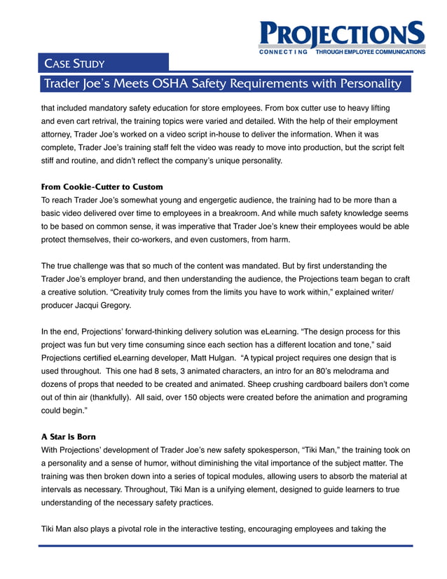 Case Study: Trader Joe’s Meets OSHA Safety Requirements with ...