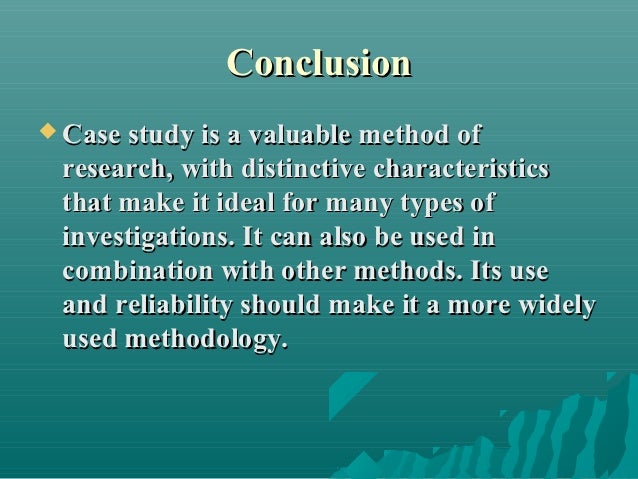 conclusion of case study