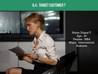 Name: Dagny T.
Age : 24
Degree : MBA
Major: International
Business

 