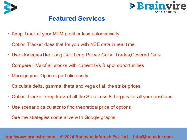 Stock option trading application