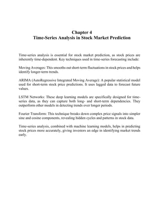 CASE STUDY ON STOCK MARKET PREDICTION IN ML | PDF
