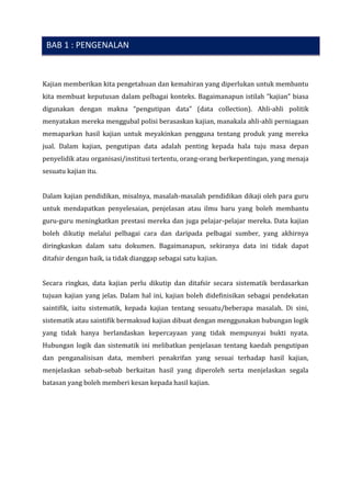 Kajian Kes : Kajian Pendidikan Orang Asli Di Malaysia