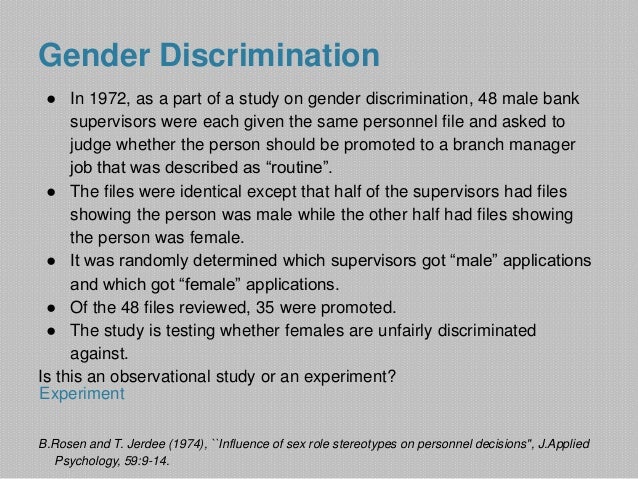 case study gender discrimination