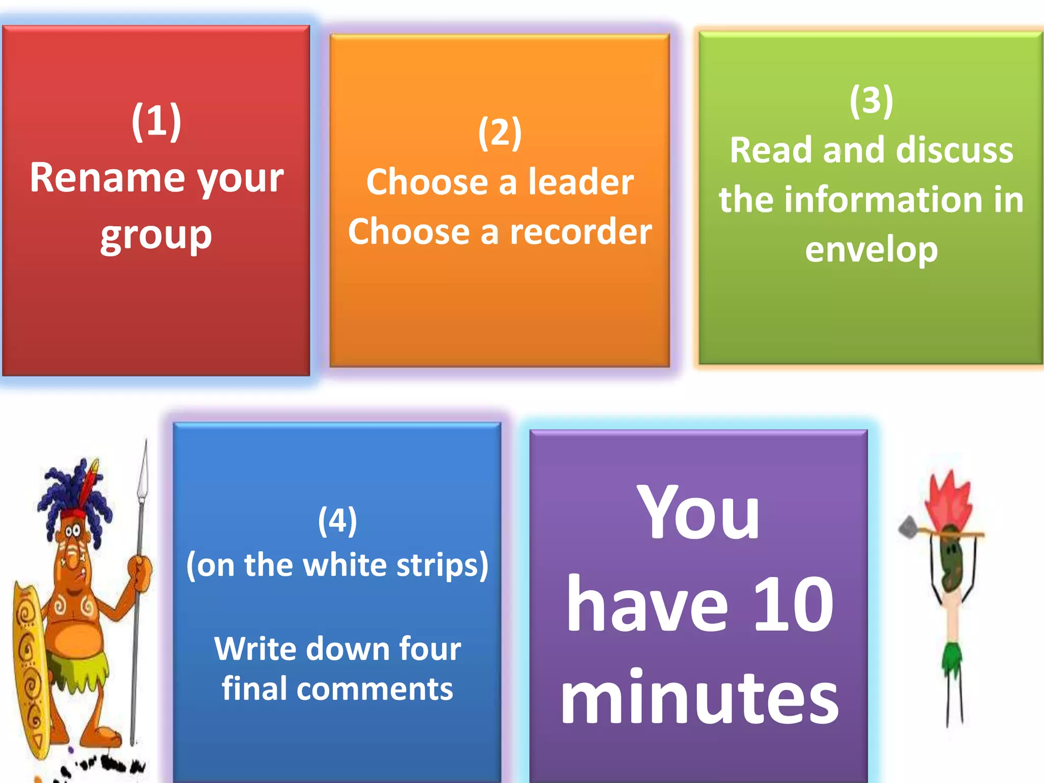 Each group (In sequence)