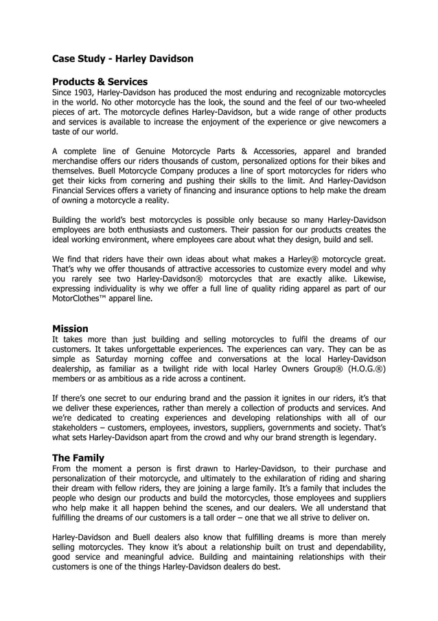 Case study harley_davidson PDF