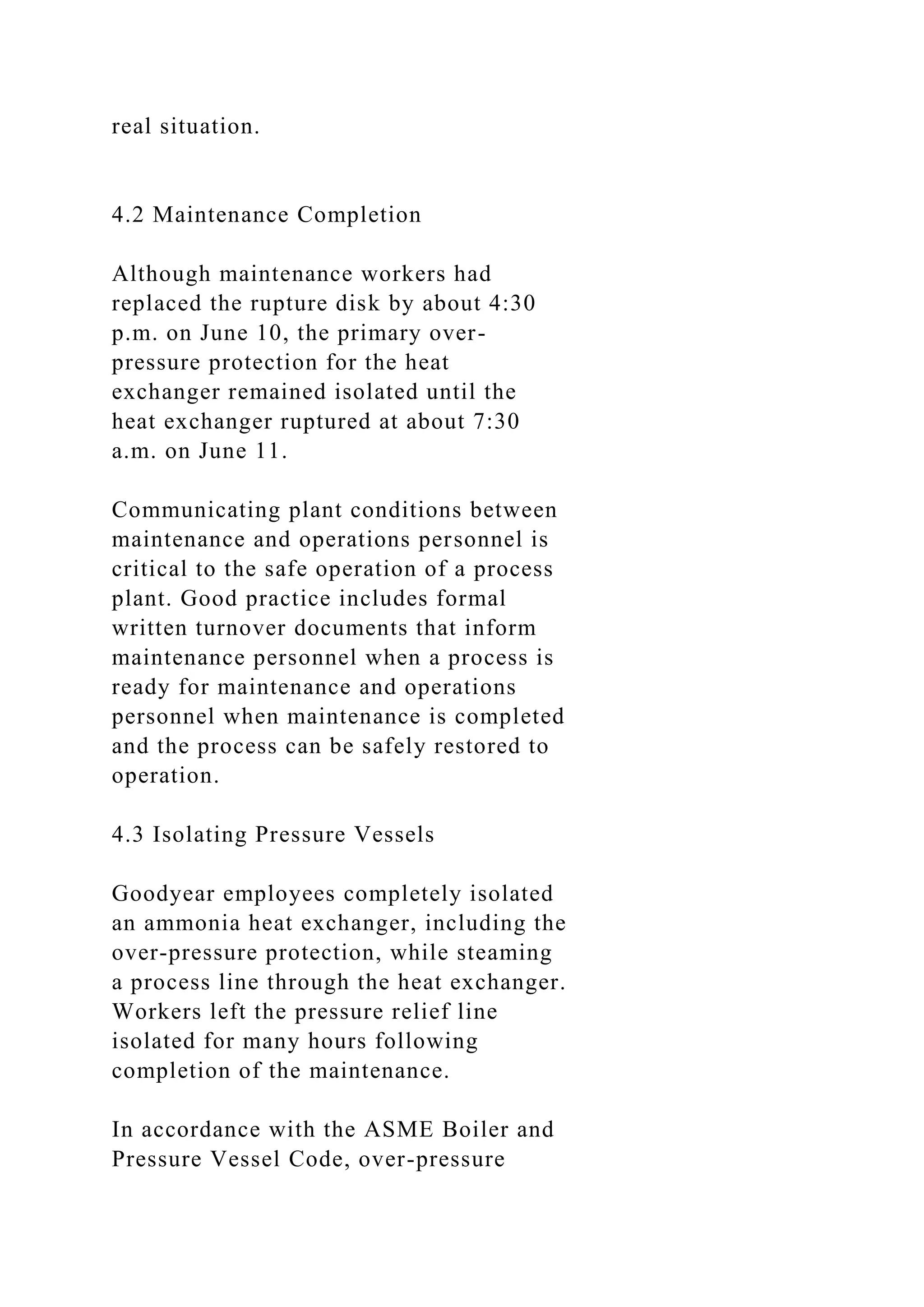 CASE STUDY Heat exchanger rupture and ammonia release in.docx