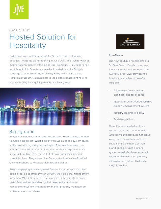 case study hotel industry