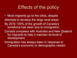 Case Study Immigration Policy Of Canada | PPT