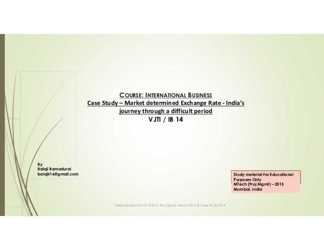 Case study dissertation exchange rate management