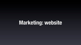 Marketing: website
 