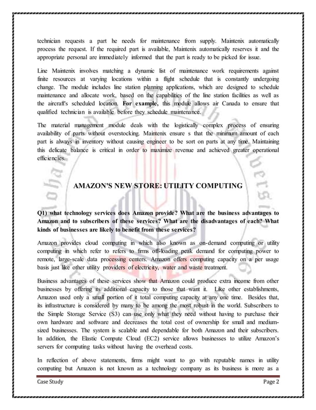 Case Studies (Questions and Answers) PDF