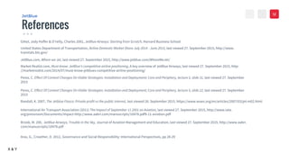 VALUE
><
References
JetBlue
Perez, C. Effect Of Context Changes On Viable Strategies: Installation and Deployment; Core and Periphery, lecture 5, slide 31, last viewed 27. September
2015
Market Realist.com, Must-know: JetBlue’s competitive airline positioning, A key overview of JetBlue Airways, last viewed 27. September 2015, http:
//marketrealist.com/2014/07/must-know-jetblues-competitive-airline-positioning/
Gittel, Jody Hoffer & O’reilly, Charles 2001, JetBlue Airways: Starting from Scratch, Harvard Business School
12
X & Y
United States Department of Transportation, Airline Domestic Market Share July 2014 - June 2015, last viewed 27. September 2015, http://www.
transtats.bts.gov/
Perez, C. Effect Of Context Changes On Viable Strategies: Installation and Deployment; Core and Periphery, lecture 5, slide 22, last viewed 27. September
2015
International Air Transport Association (2011) The Impact of September 11 2001 on Aviation, last viewed 27. September 2015, http://www.iata.
org/pressroom/Documents/impact-http://www.aabri.com/manuscripts/10478.pdf9-11-aviation.pdf
JetBlue.com, Where we Jet, last viewed 27. September 2015, http://www.jetblue.com/WhereWeJet/
Randall, K. 2007, The Jetblue Fiasco: Private profit vs the public interest, last viewed 26. September 2015, https://www.wsws.org/en/articles/2007/03/jet-m02.html
Brizek, M. 200, JetBlue Airways, Trouble in the Sky, Journal of Aviation Management and Education, last viewed 27. September 2015, http://www.aabri.
com/manuscripts/10478.pdf
Aras, G., Crowther, D. 2012, Governance and Social Responsibility: International Perspectives, pp 28-29
 