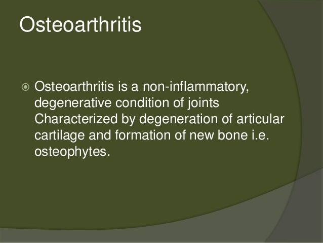 Osteoarthritis clinical presentation image