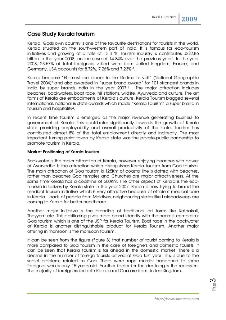 Case study of kerala tourism website picture