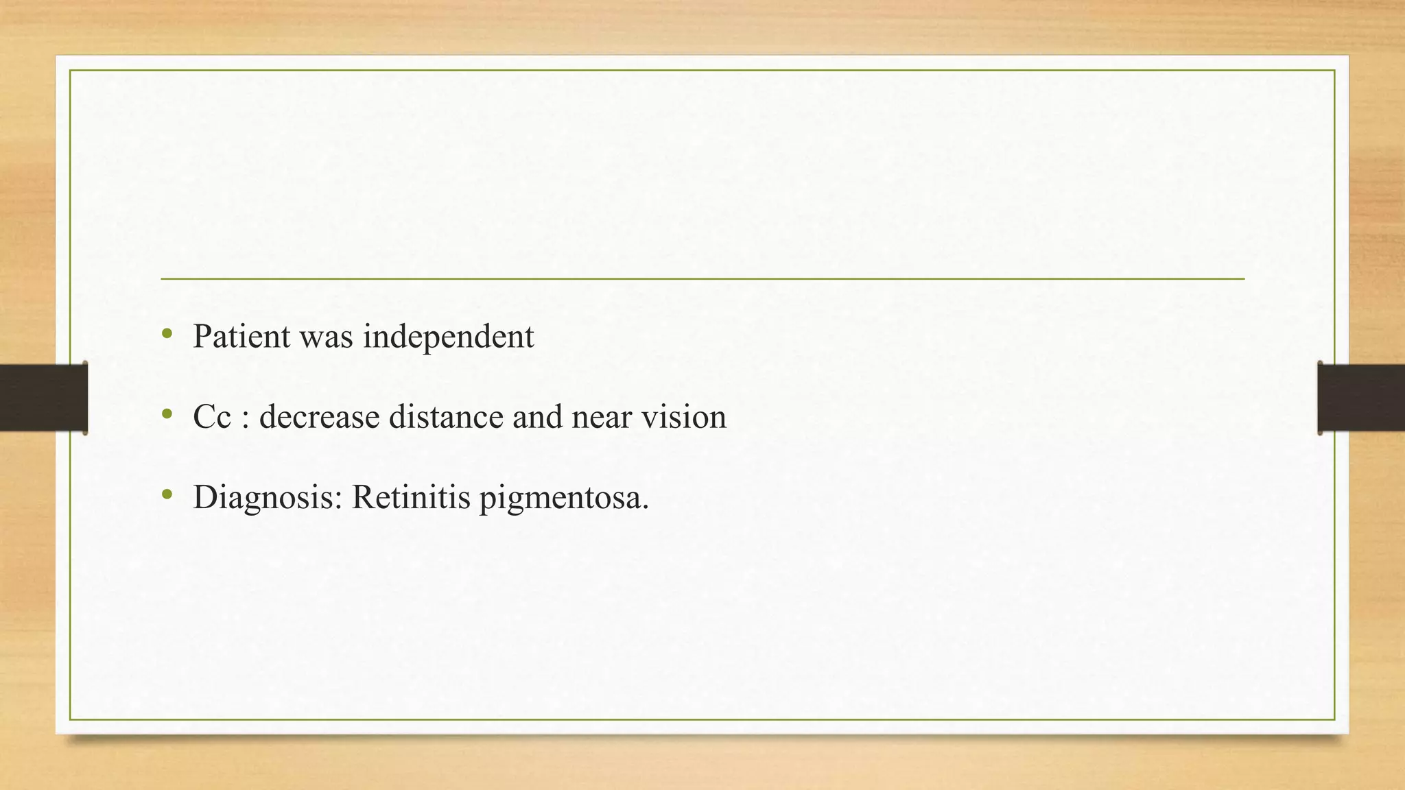Case study , low vision | PPTX