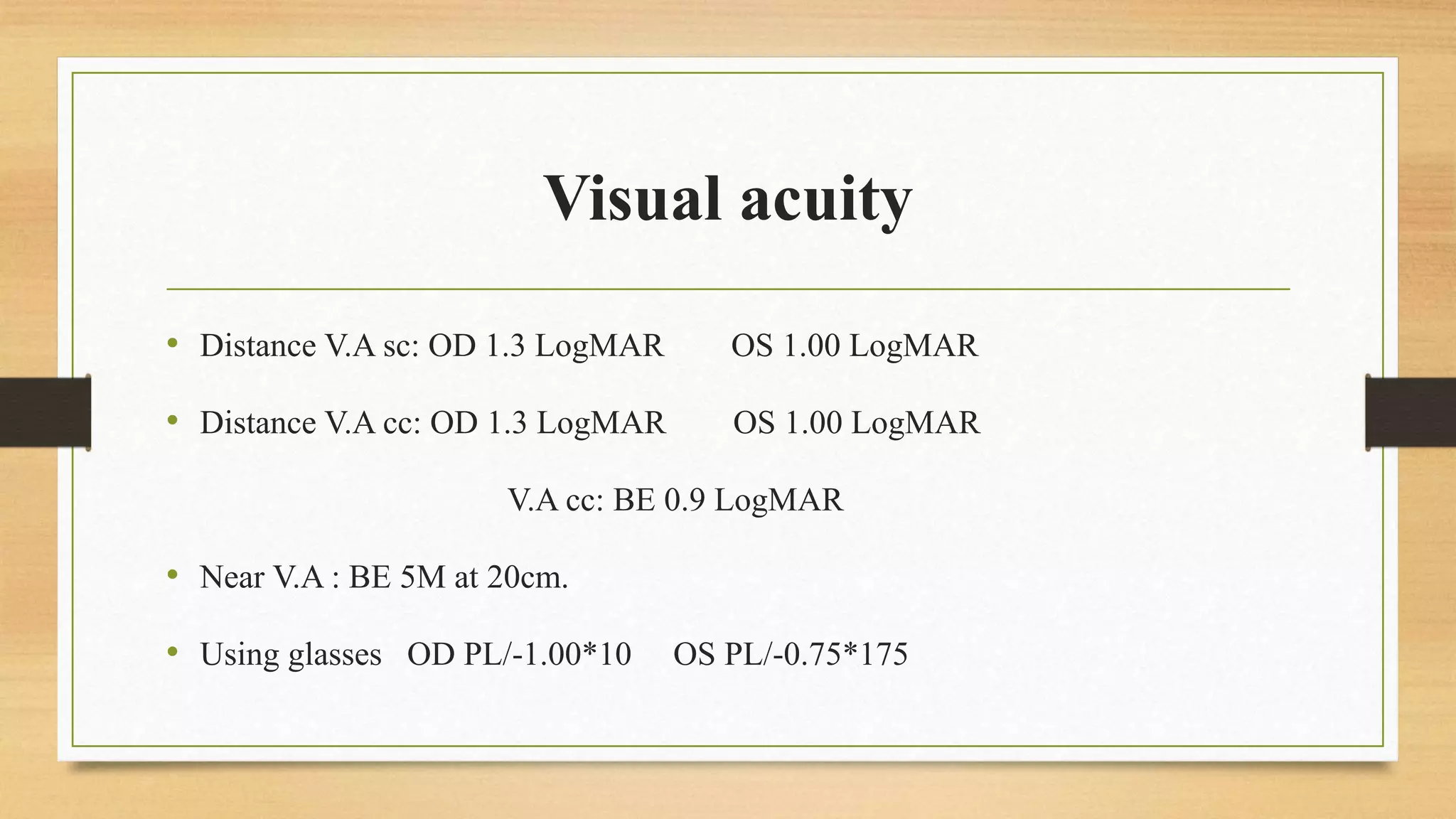 Case study , low vision | PPTX