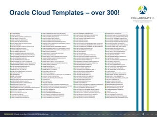 Oracle Cloud Templates – over 300!
15
 