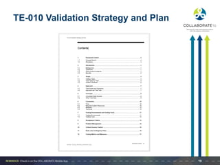 TE-010 Validation Strategy and Plan
19
 