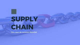 SUPPLY
CHAIN
Um caso de sucesso Mundial
 