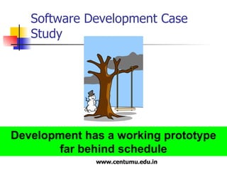 Software Development Case Study Development has a working prototype far behind schedule 