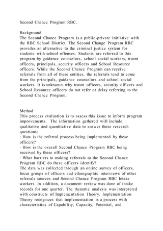 Second Chance Jrt Program Case StudyMrs. A is a 71 year old widow with CHF and osteoarthri | DOCX
