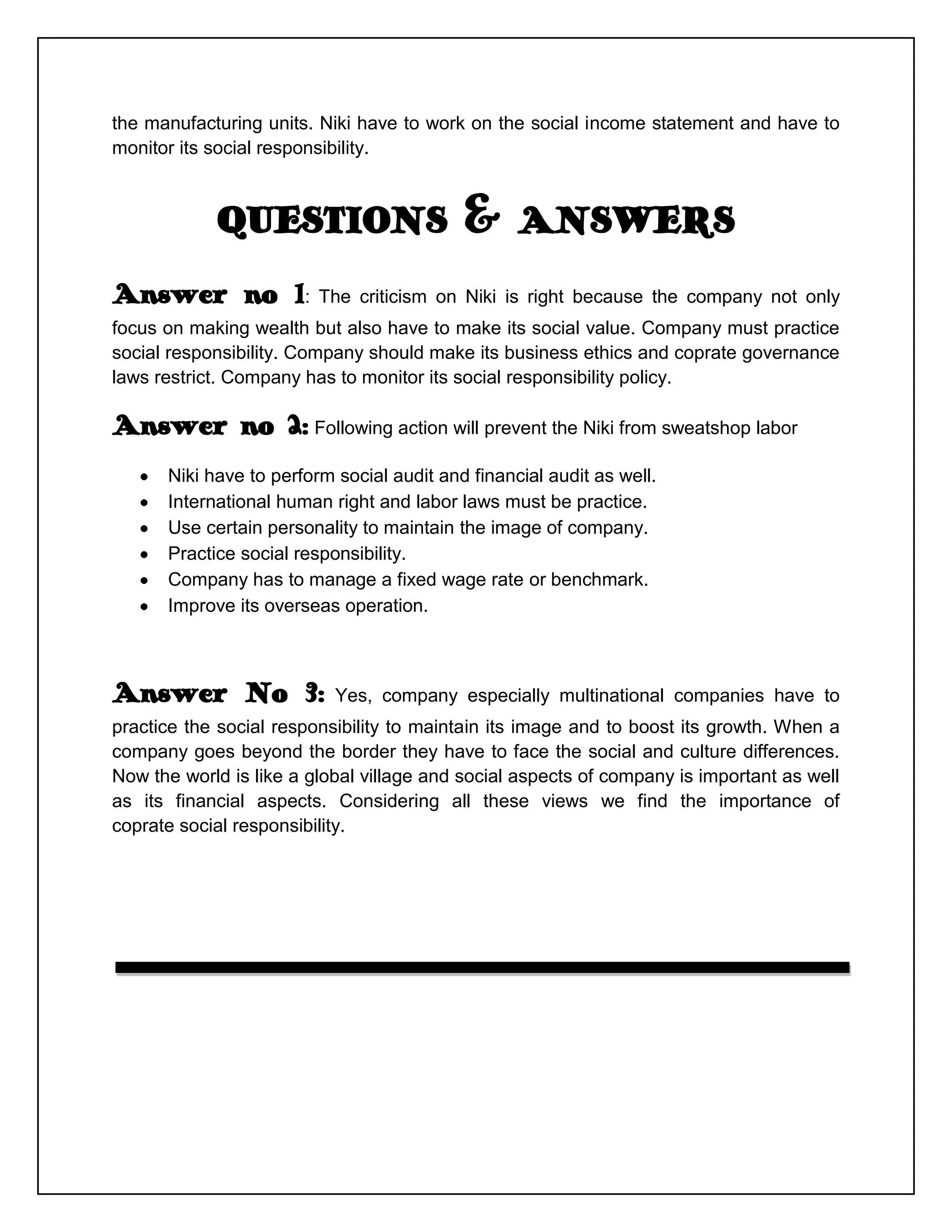 Case study (niki sweatshop) | DOCX