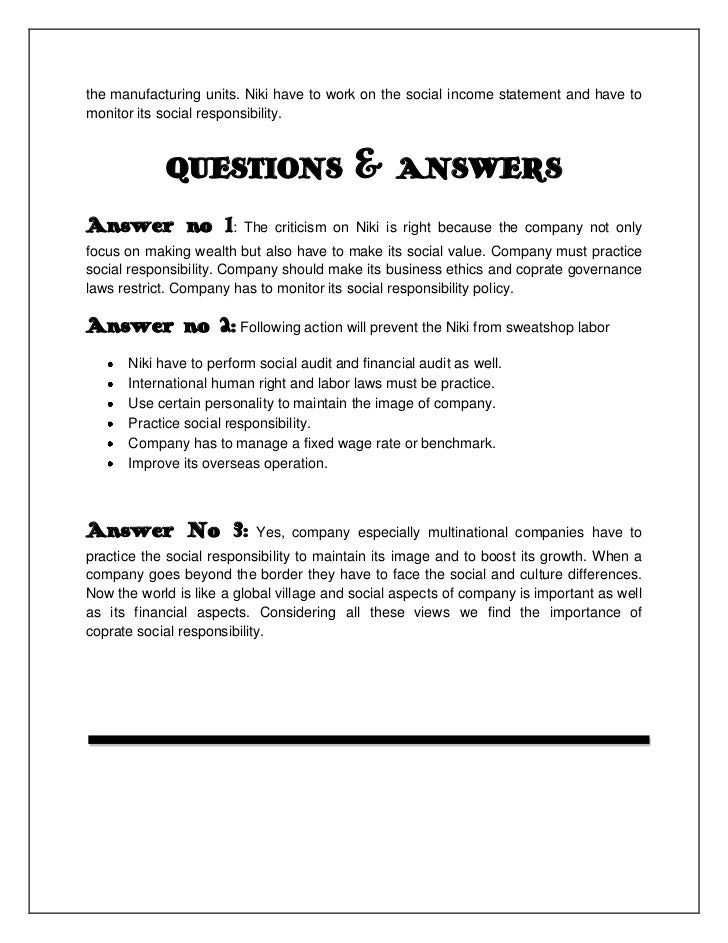 Imagine șchiop Monoton Corporate Social Responsibility Case Study Nike Leading Talents Com