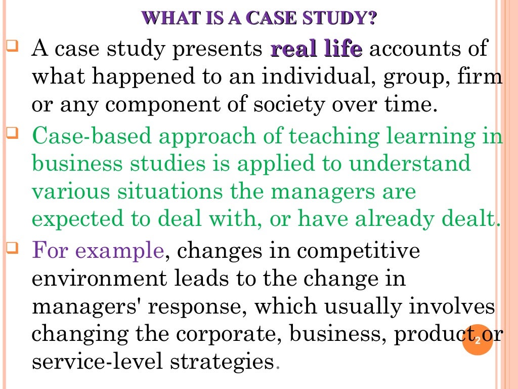 Case study notes