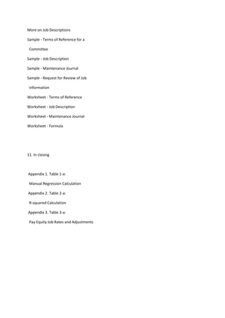 Case study of job evaluation