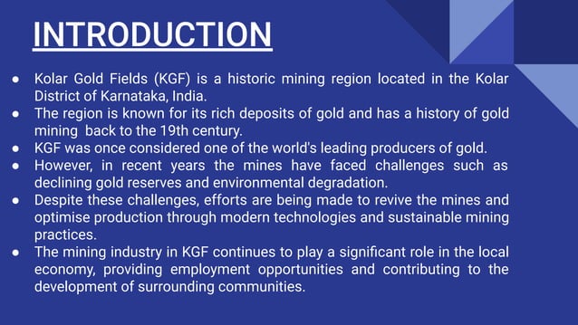 Case study of Kolar Gold Field | PDF