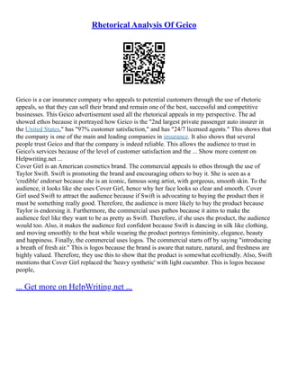 Geico Rhetorical Questions Case Study Of Ladurée | PDF