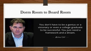 Dorm Room to Board Room
32
 