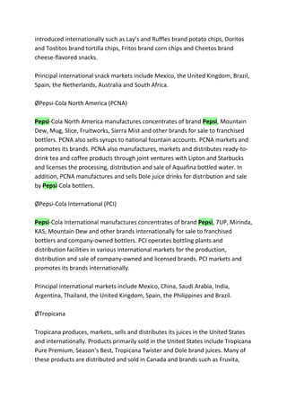 Case study of pepsi
