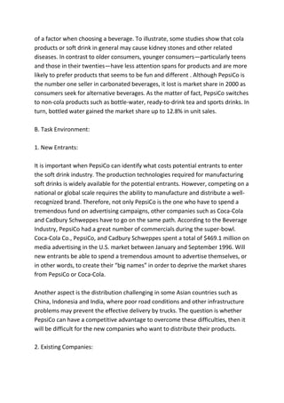 Case study of pepsi