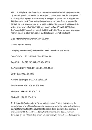 Case study of pepsi