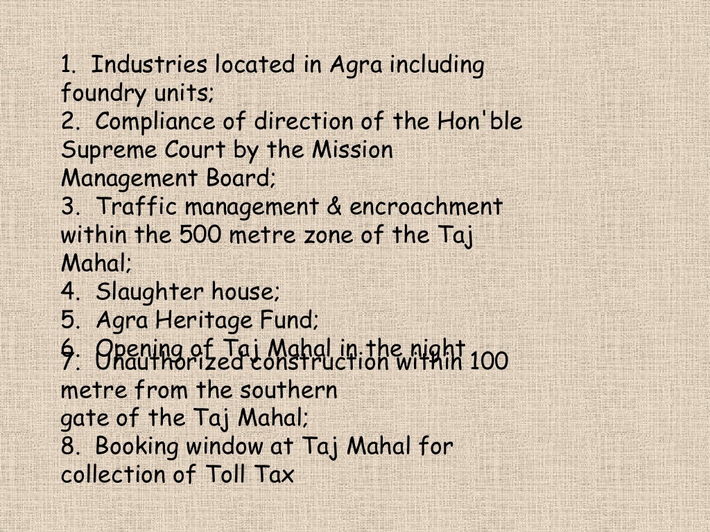 Case study of TAJ MAHAL