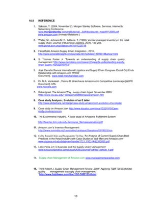 Case study on amazon.com's supply chain management practices | MBAtious ...