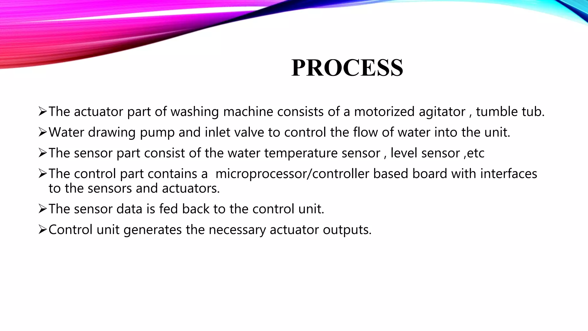 Case study on automatic washing machine based on of Things(IOT) PPT