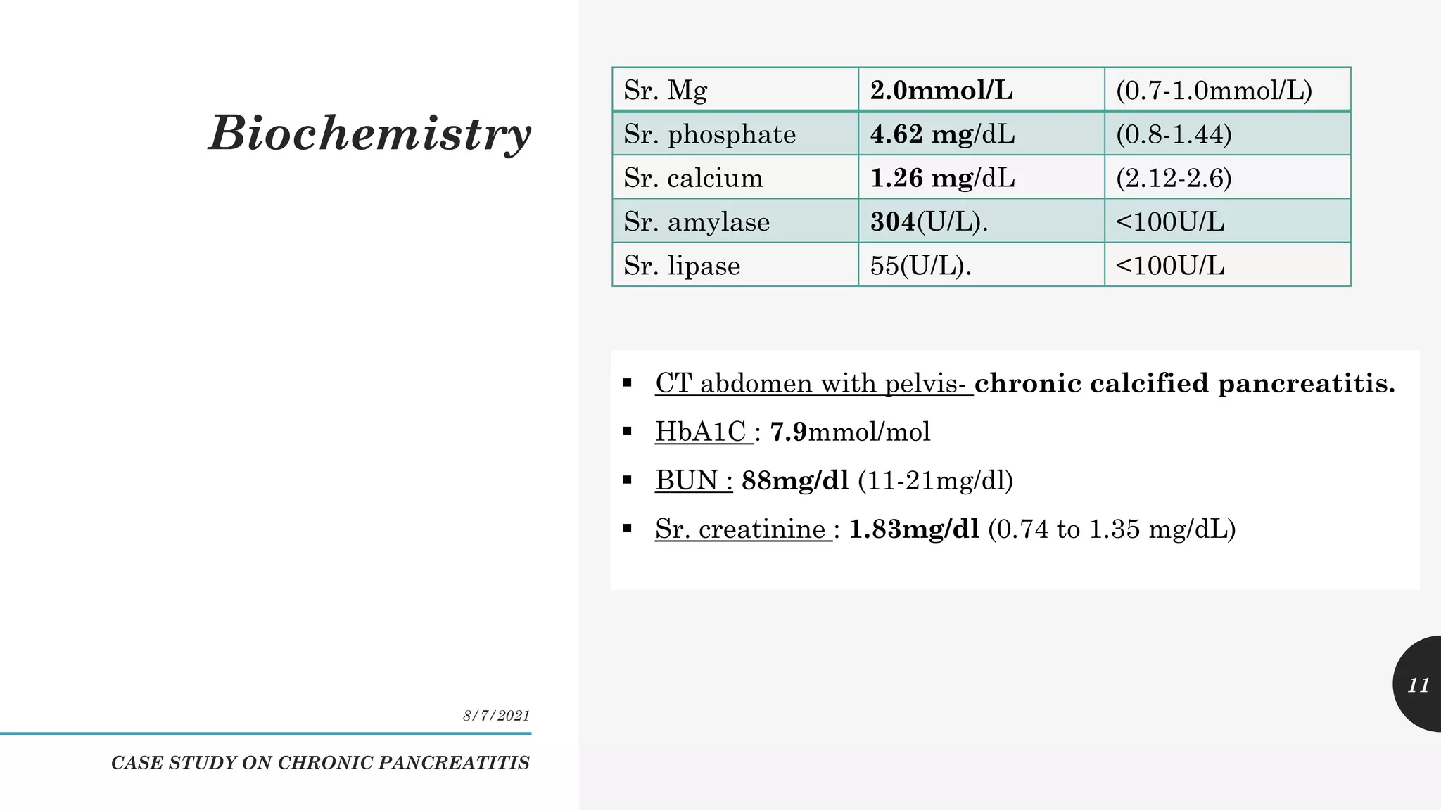 Case study on chronic pancreatitis | PDF