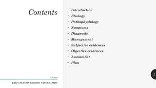 Case study on chronic pancreatitis | PDF