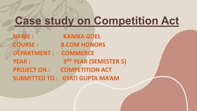 case study on competition act