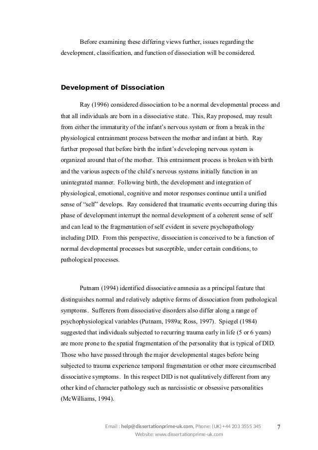 case study examples of dissociative identity disorder