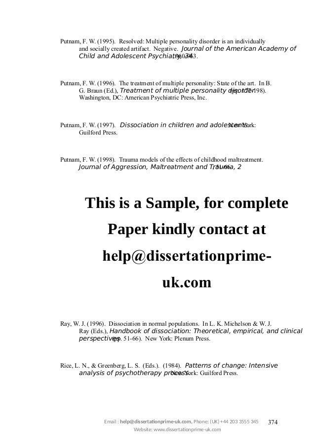 Multiple personality disorder essay