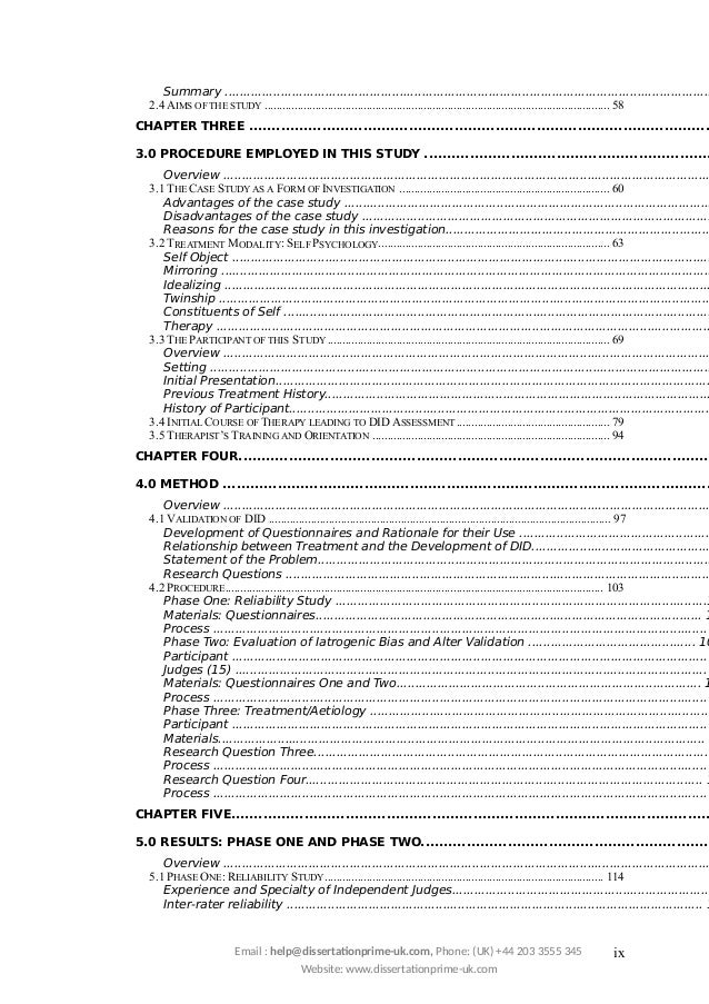 Case Study on Dissociative Identity Disorder Sample